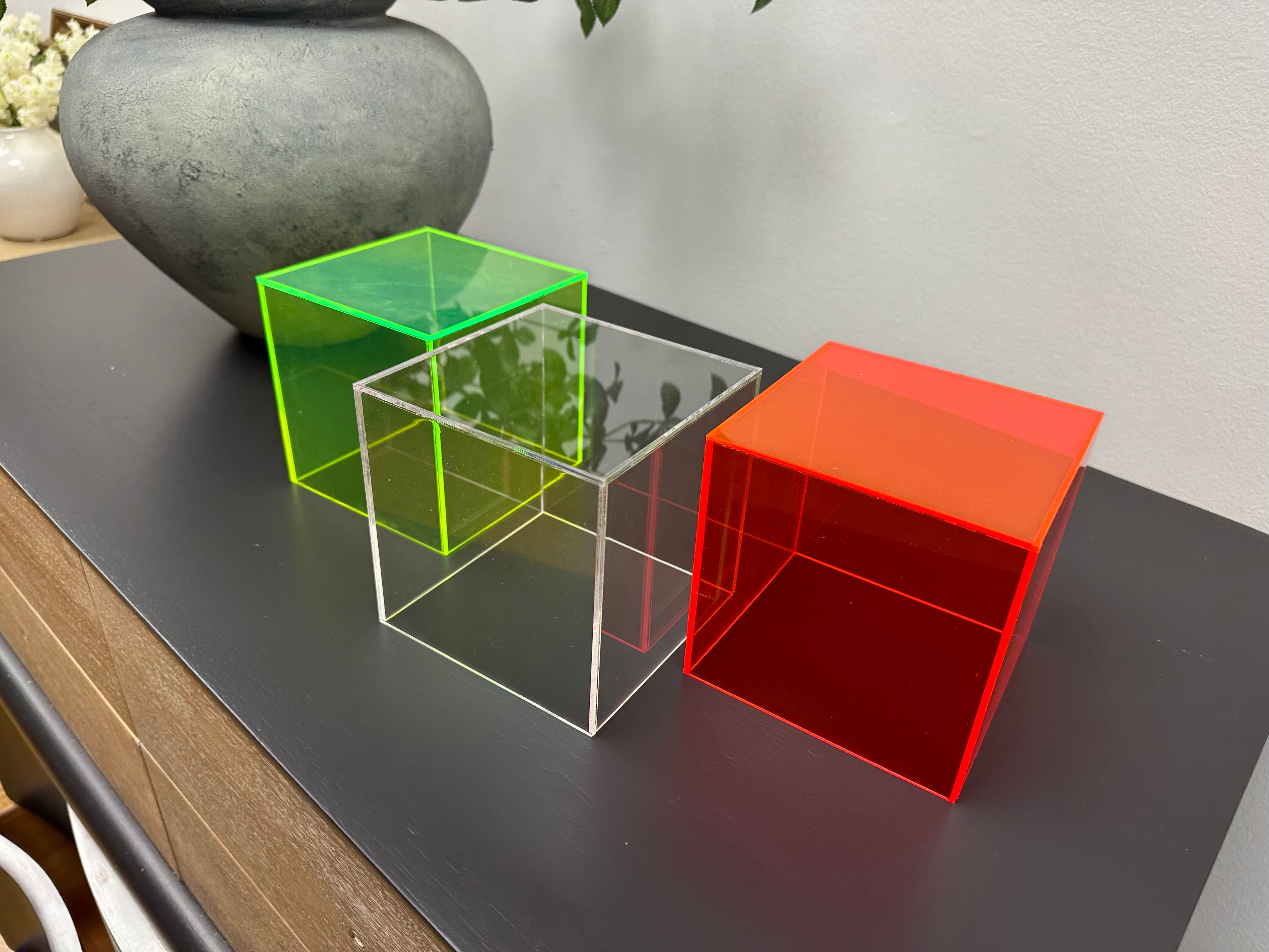 5 Sided Acrylic Boxes, Plexiglass Boxes & Lucite Display Boxes – Pleximart