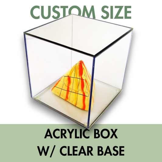 Acrylic Display Box with Clear Base - Custom Size
