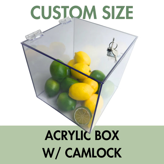 Polycarbonate And Acrylic Display Boxes With Hinded Top Lids
