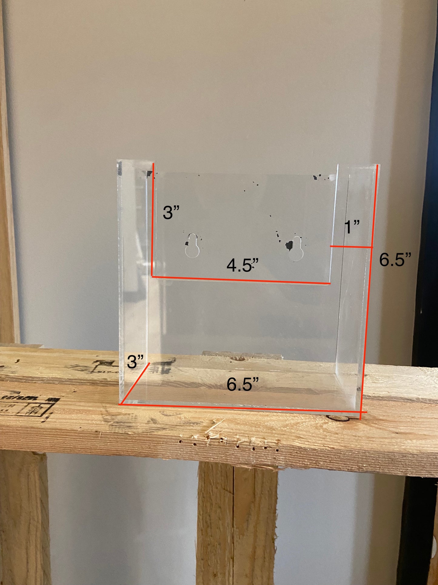 Custom Made Clear Acrylic Bins