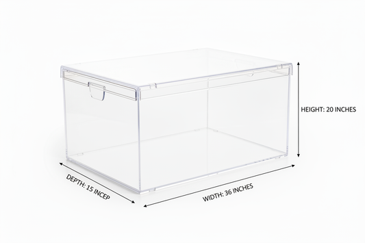 we can fabricate custom made acrylic boxes like bench with top shoe style lids