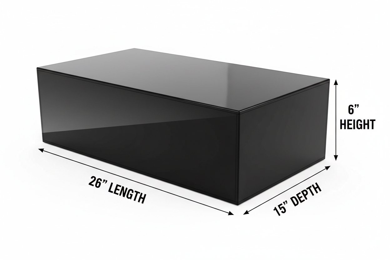 Custom-Made Black Acrylic Riser 