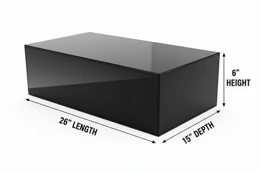 Custom-Made Black Acrylic Riser 