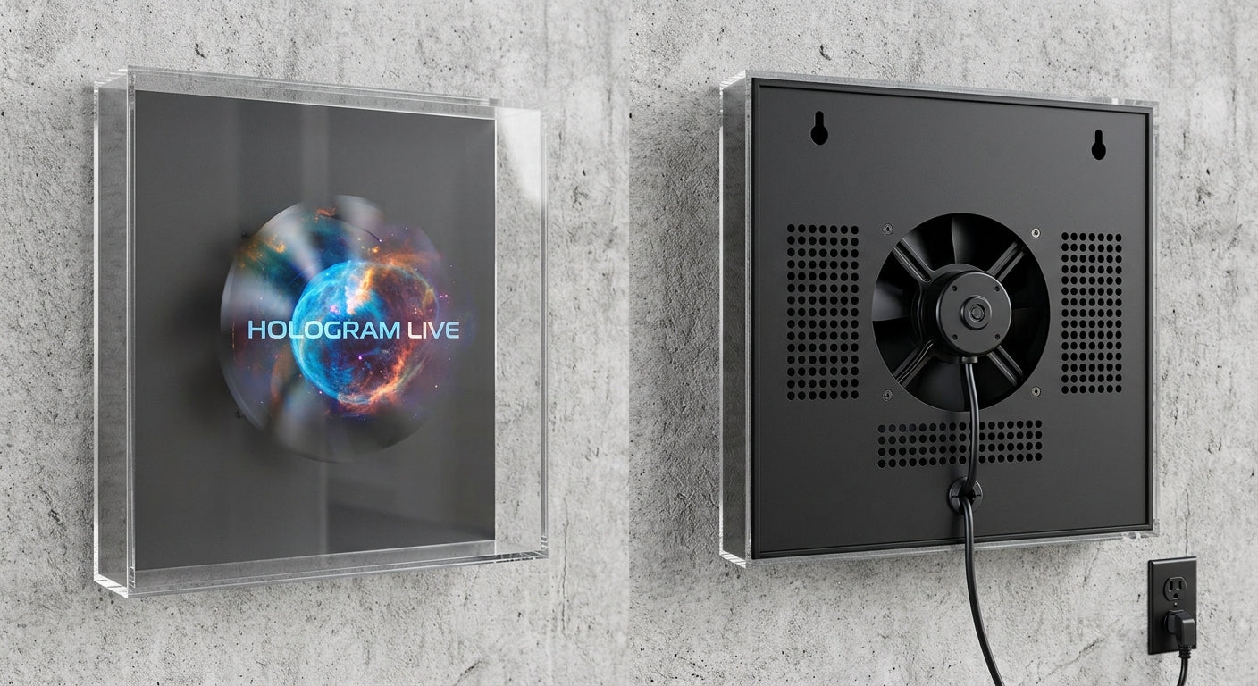 Custom Acrylic Shadow Box/Display Enclosure Made For A 3D Hologram Fan.