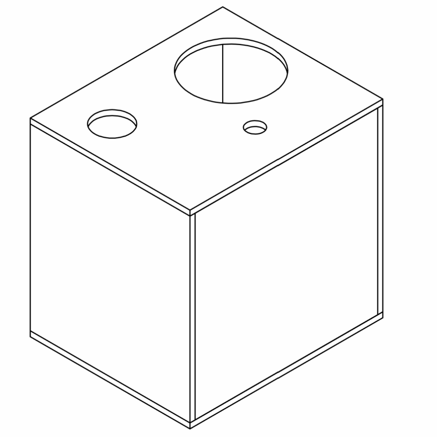 Custom Clear Polycarbonate Containers With Top Acrylic Lid W/ Laser Cut Holes