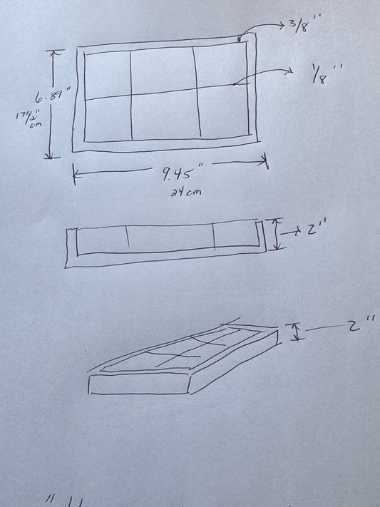 Custom Made 1/2 Acrylic Tray With Dividers 