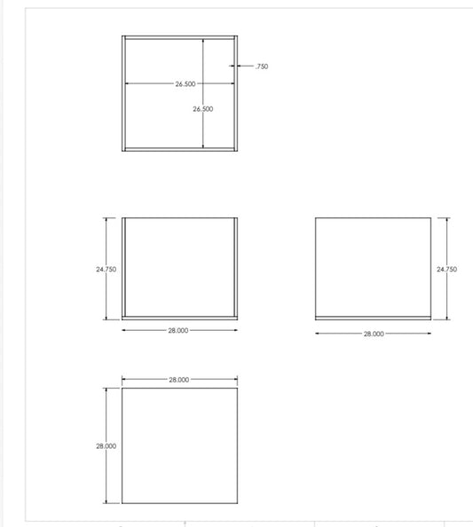 Custom Made Clear Acrylic Box 1/2" Thick Watertight - To Hold Water