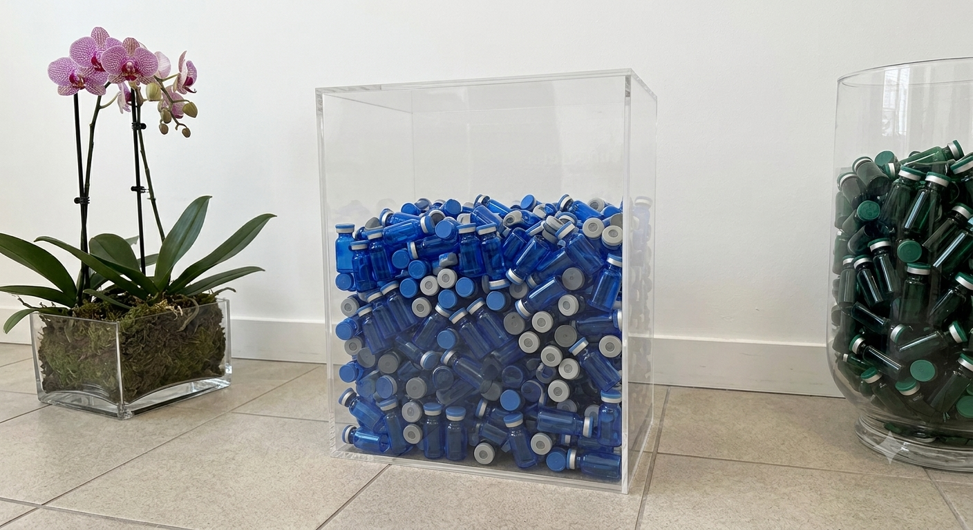 Custom Made Clear Acrylic Box / Empty Viles Dispenser