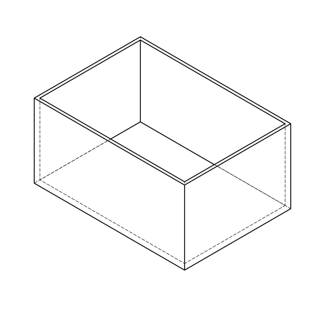 Custom Made Clear Acrylic Box Metric Dimension 