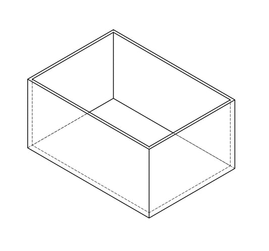 Custom Made Clear Acrylic Box Metric Dimension 