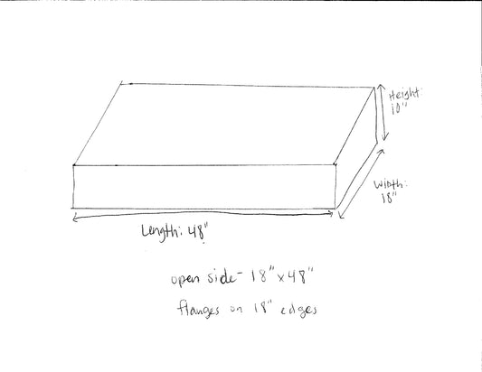 Custom Made Clear Acrylic Box With Mounting Flanges