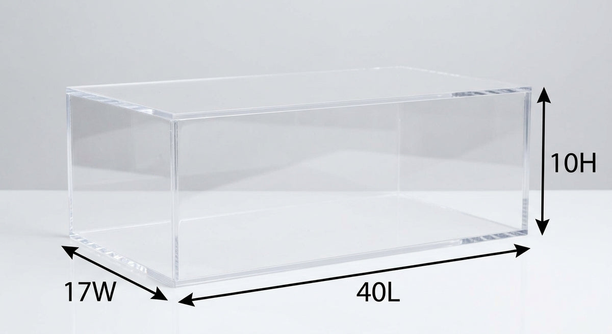Custom Made Clear Acrylic Display Case -  Aircraft Carrier Display