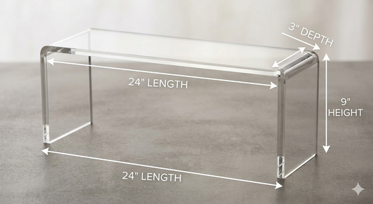 Custom Made Clear Acrylic Display Riser Heavy Duty