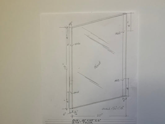 Custom Made Clear Acrylic Shadow cover
