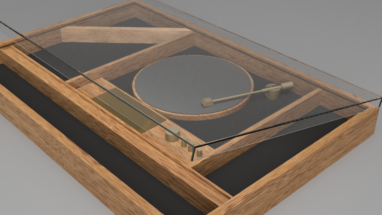 Custom Made Clear Acrylic Shadow Box That Will Resemble A Record Player