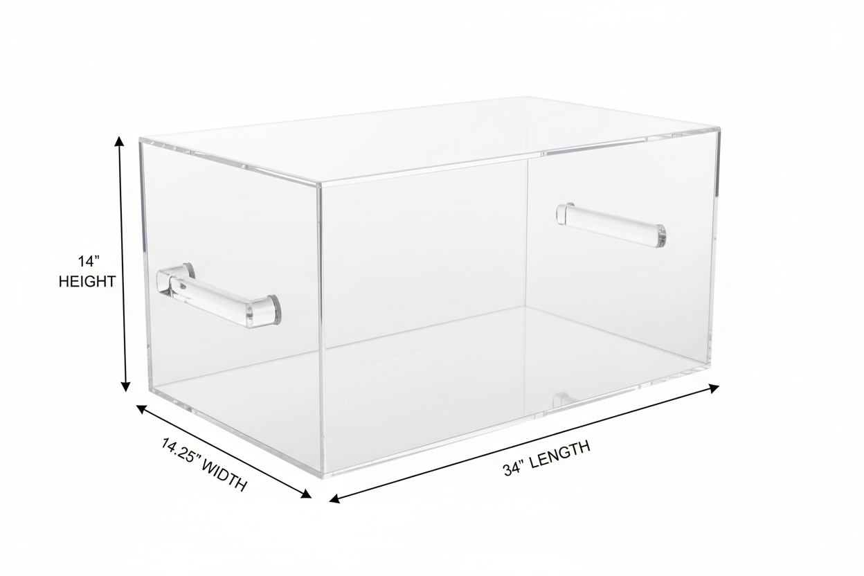 Custom Made Clear Acrylic Utility Cart Covers