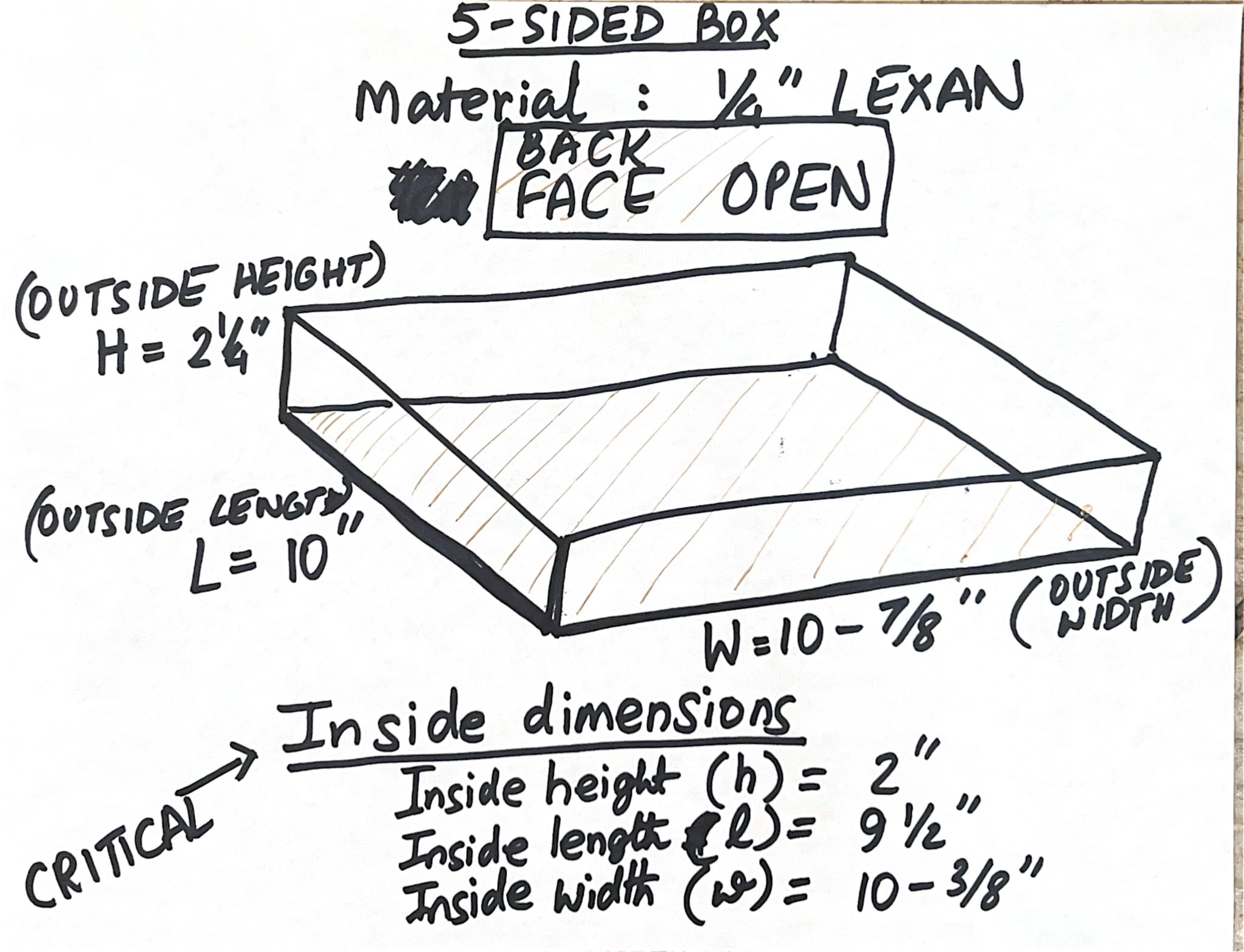 Custom Made Clear Lexan Polycarbonate Box With Straight Edges – Pleximart