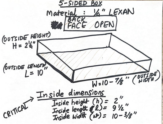 Custom Made Clear Lexan Polycarbonate Box With Rounded Edges