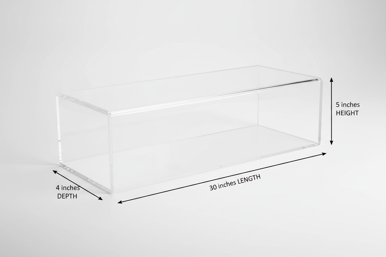 Custom Made Clear Long Acrylic Display Boxes – Pleximart