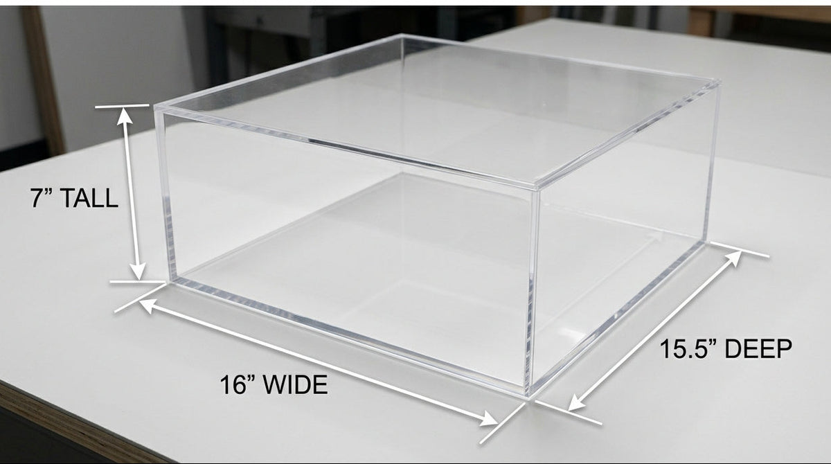 Custom Made Clear Plexiglass Display Case With internal Size 