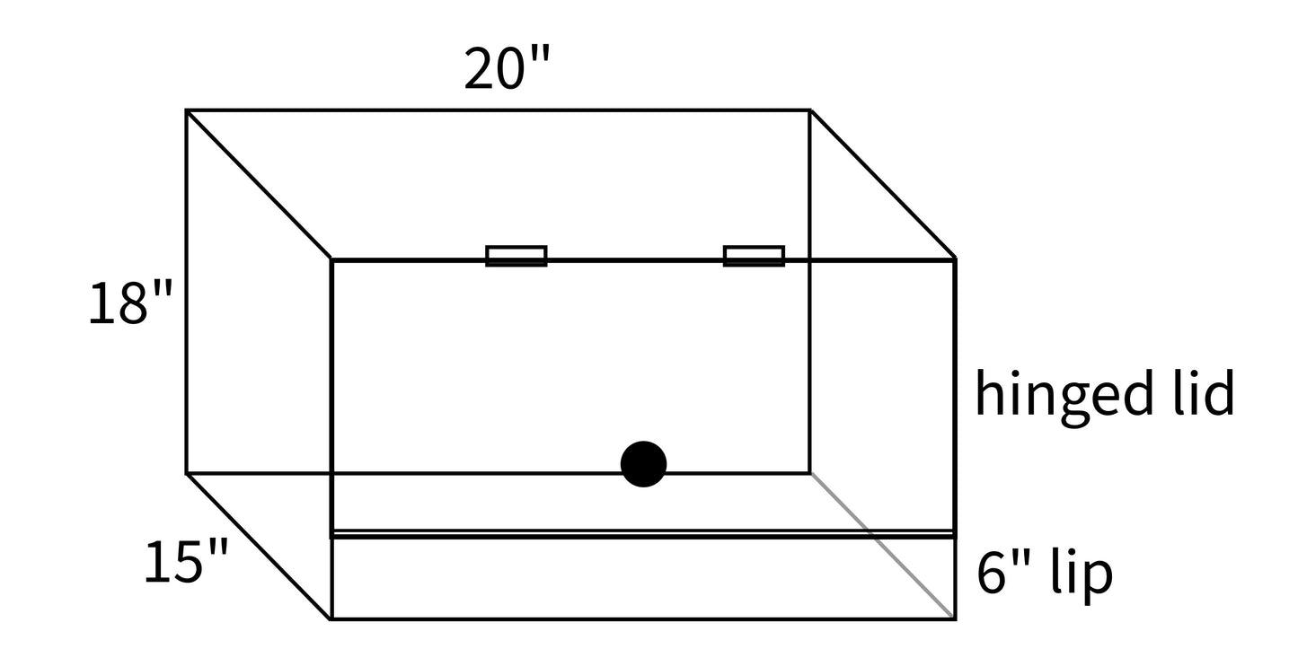 Custom Made Clear Polycarbonate Display Cabinet Food Bin 