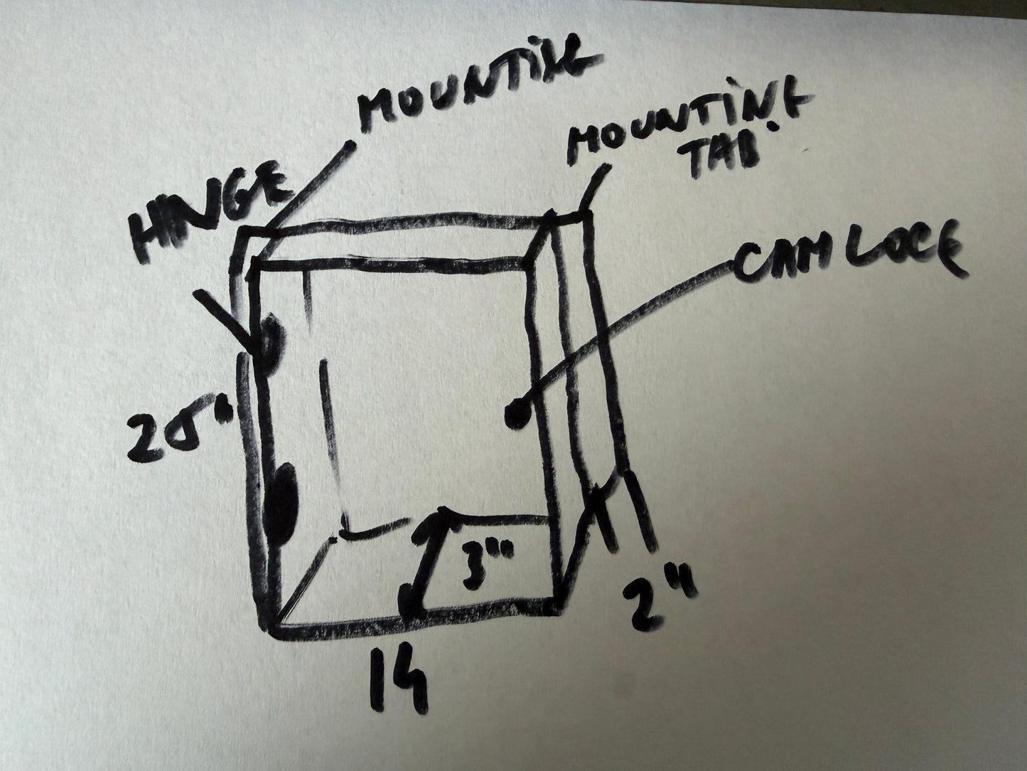 Custom Made Lexan Polycarbonate Cover Box With  Mounting Tabs