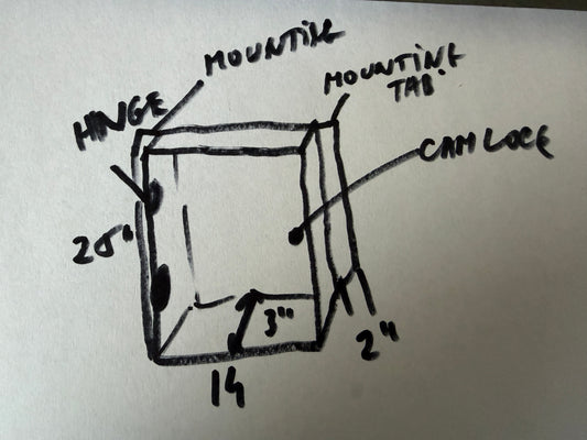 Custom Made Lexan Polycarbonate Cover Box With  Mounting Tabs