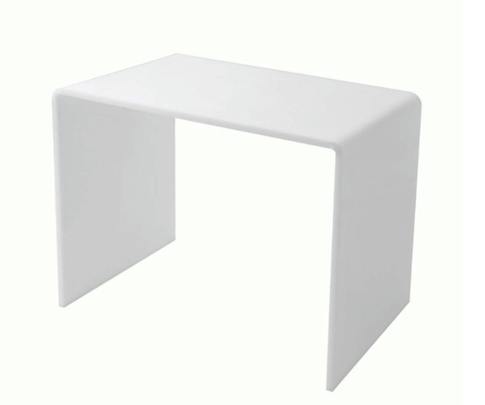 Custom Made Opaque White Acrylic In The U/bridge Shape Display Riser 