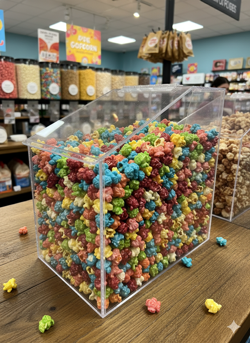 Custom Madeacrylic Lexan Plastic Clear Bins For Popcorn