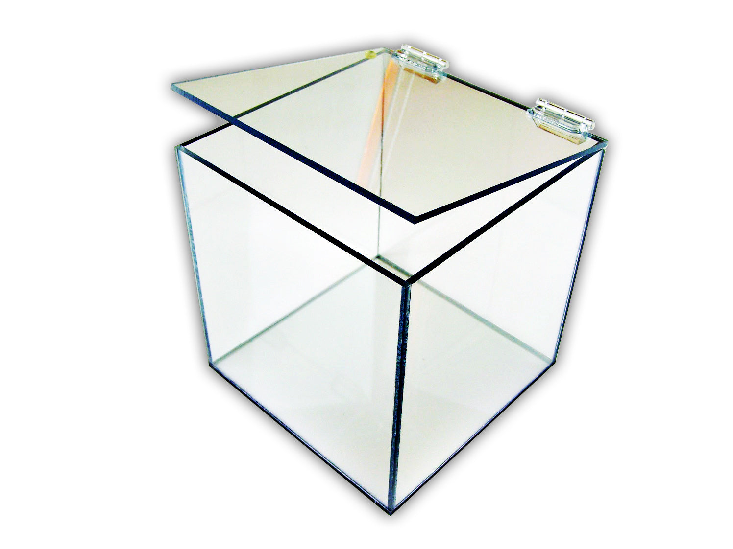 Custom Size Clear Polycarbonate Lexan Box With Hinged Top Lid