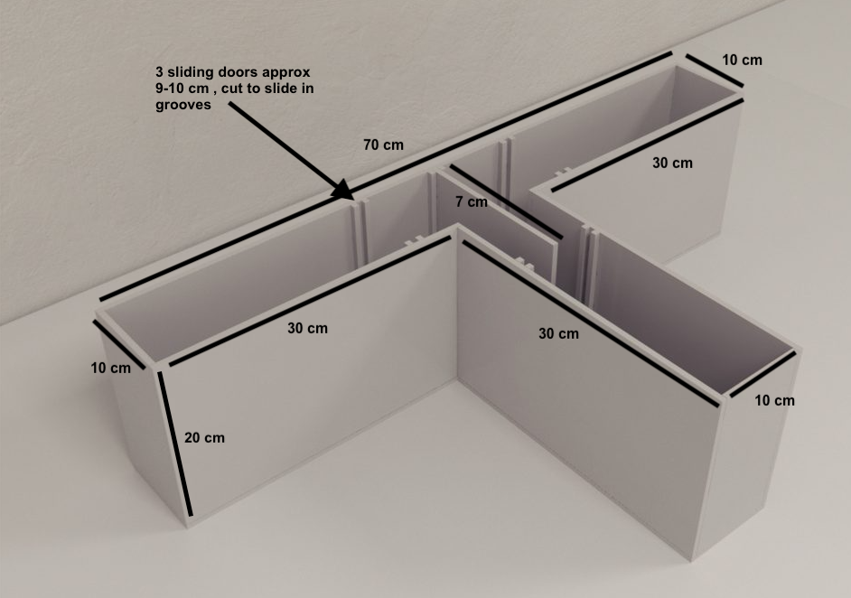 Custom White Acrylic Science Box With Sliding Doors