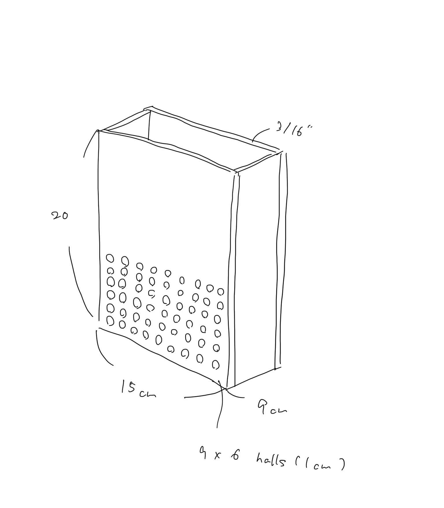 Custom made clear plexiglass box for science use with laser cutted holes