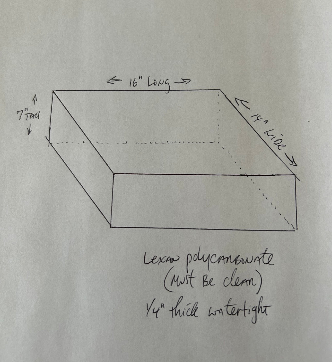 Custom Made Clear Watertight Lexan Polycarbonate Box