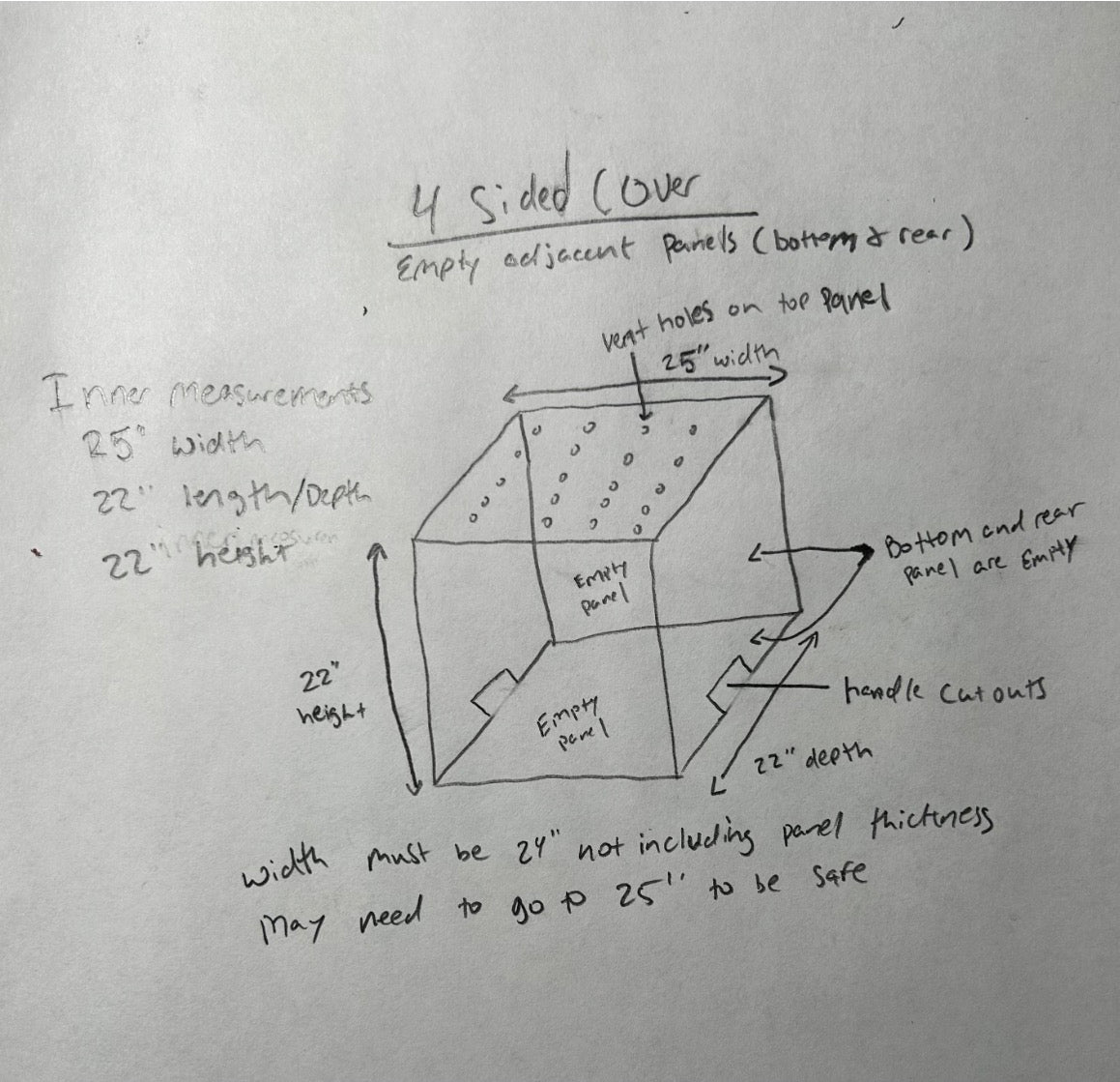 Custom Made Clear Acrylic 4 Sided Cover.