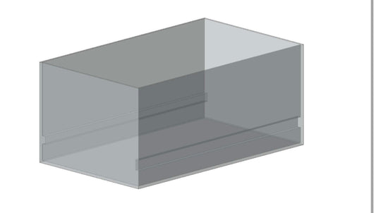 Custom Made Clear Acrylic Tank With Rib / Acrylic Boxes With Shoe Top Lids