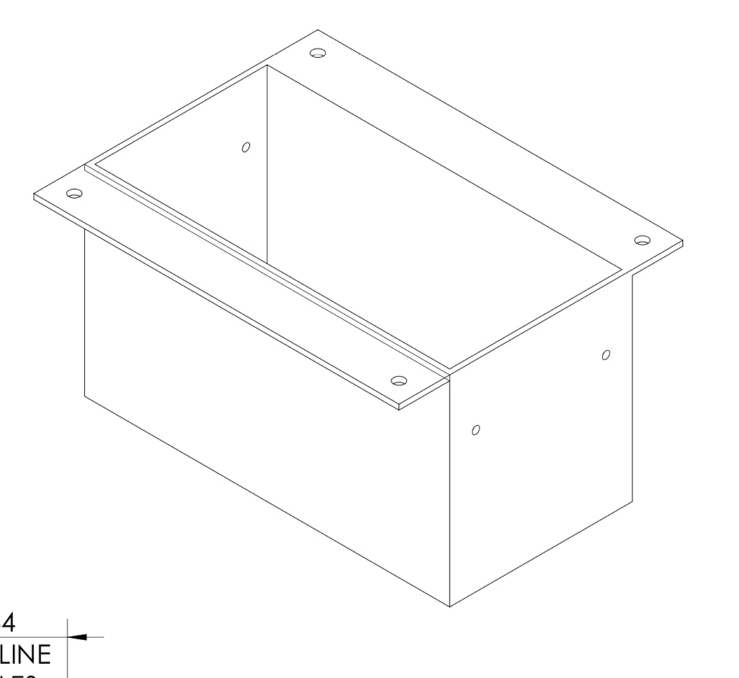 Custom Made  5-Sided Acrylic Box With Handles