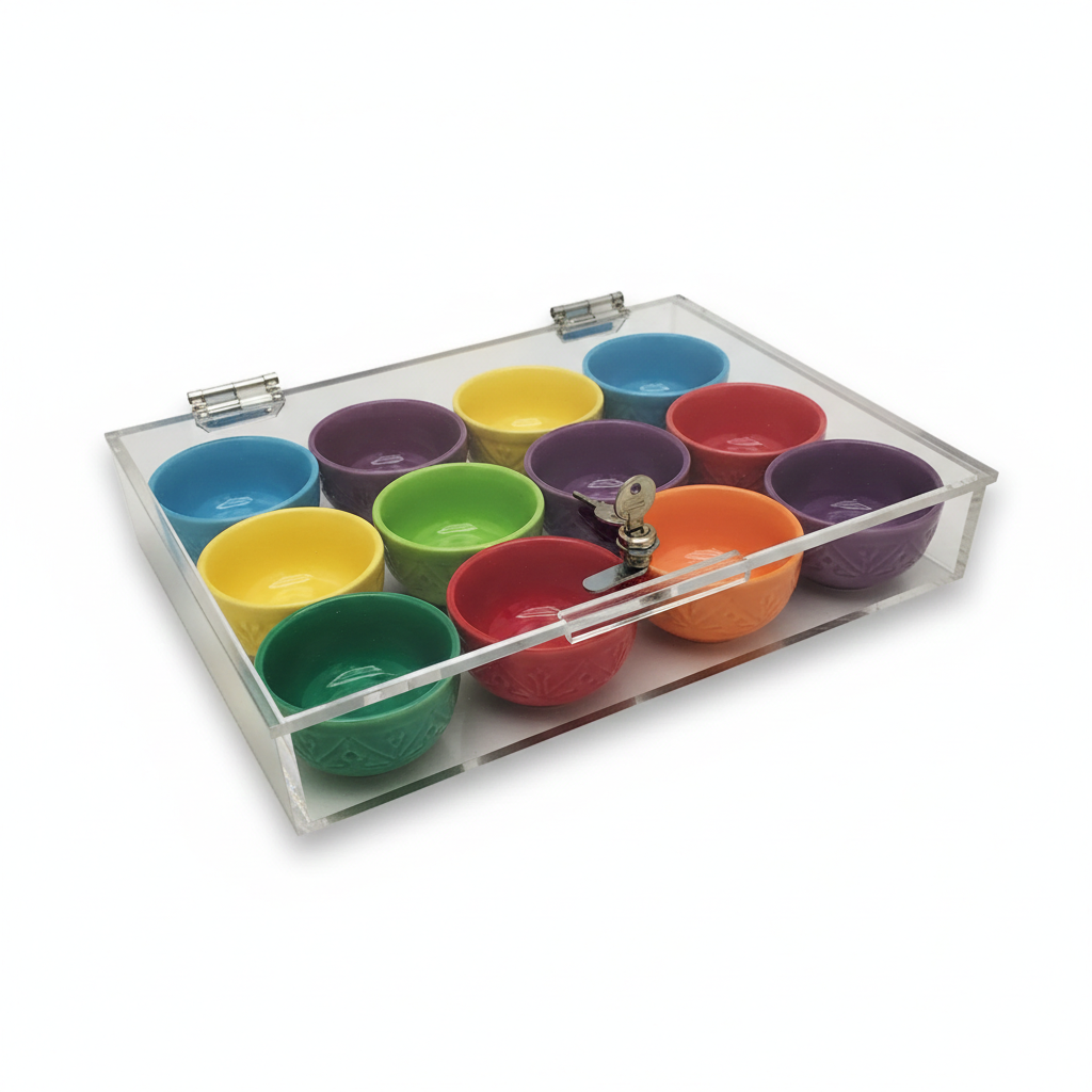Custom Made Clear Lockable Acrylic Display Trays