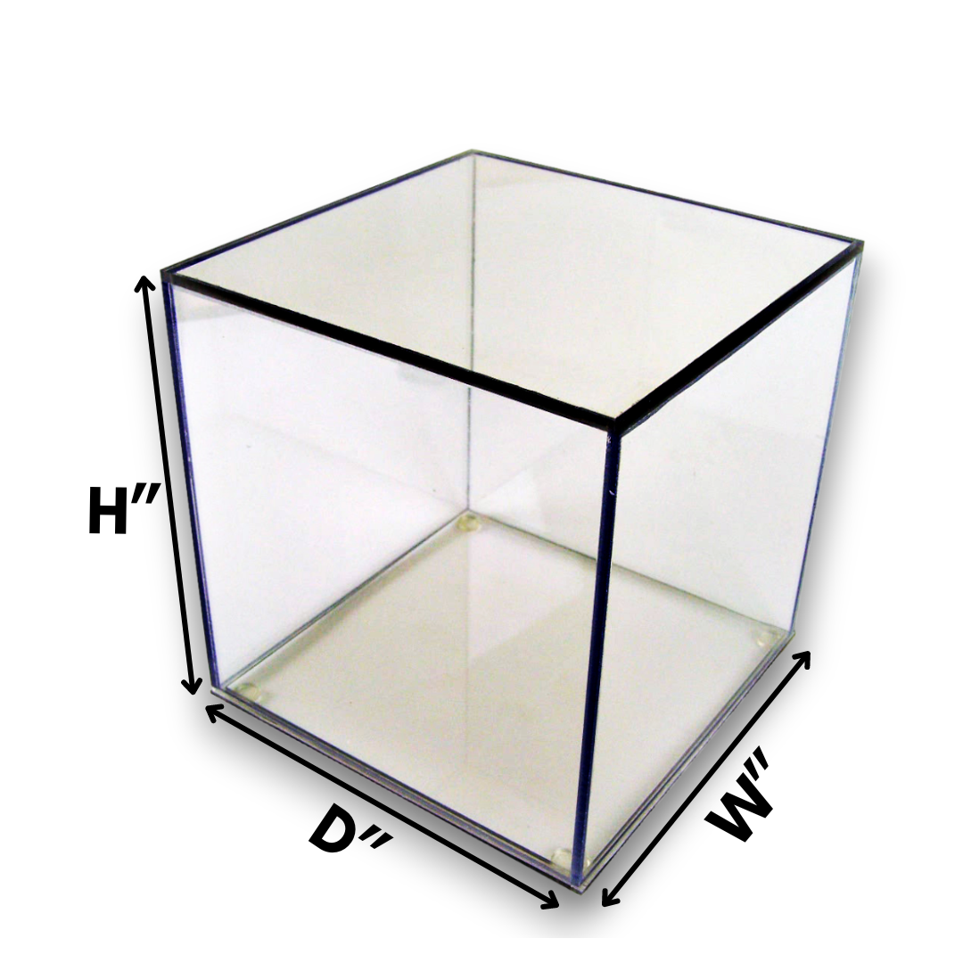 Acrylic Display Box with Clear Base - Custom Size