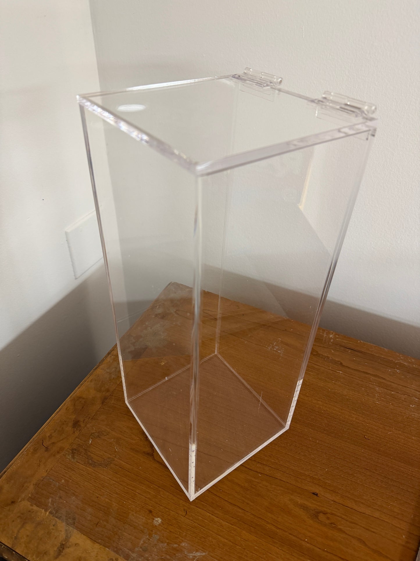 Clear Acrylic Box with Hinged Lid - Custom Size