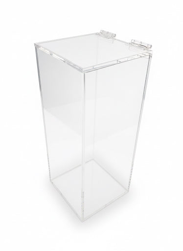 Clear Acrylic Box with Hinged Lid - Custom Size