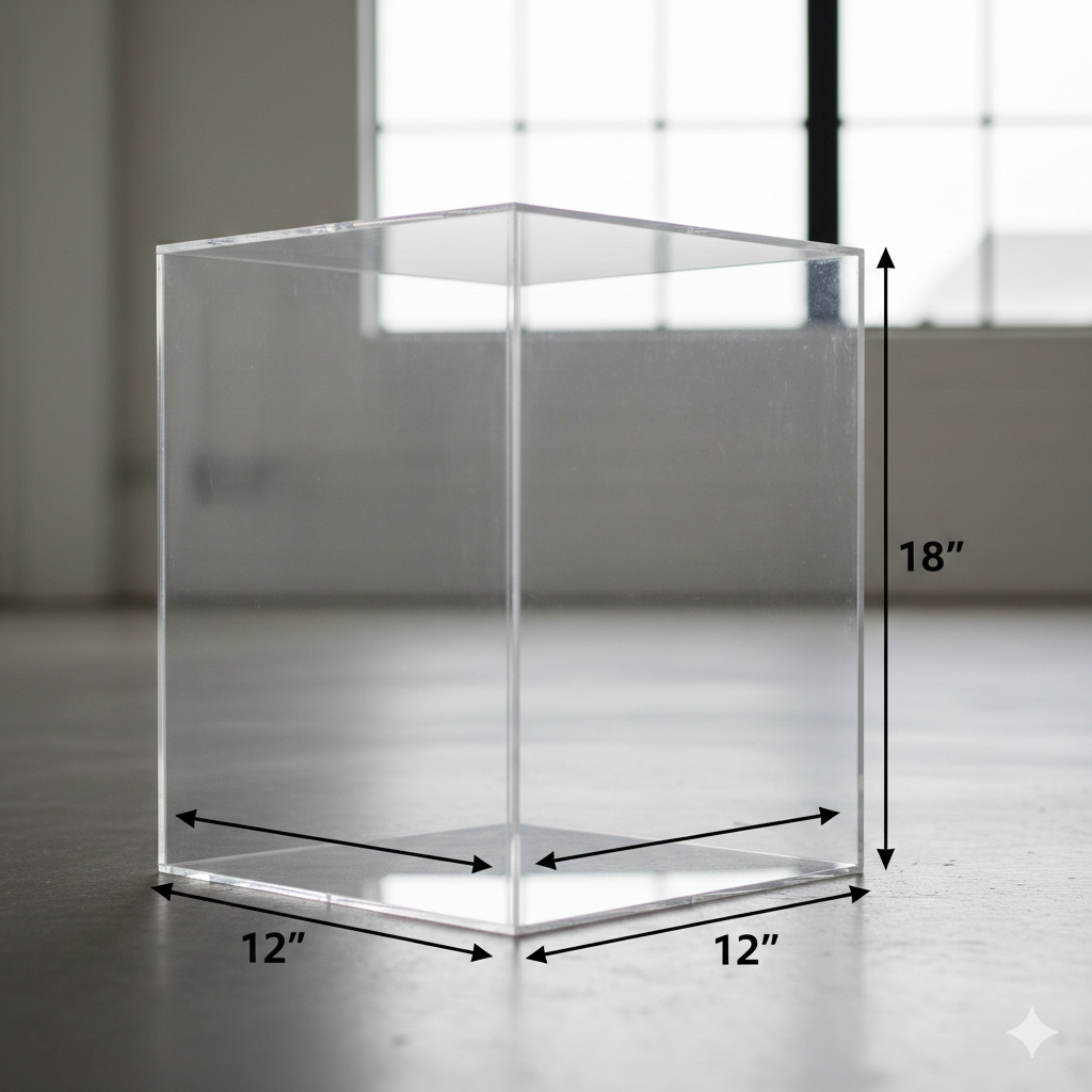 30 Custom Made Clear Acrylic Display Boxes