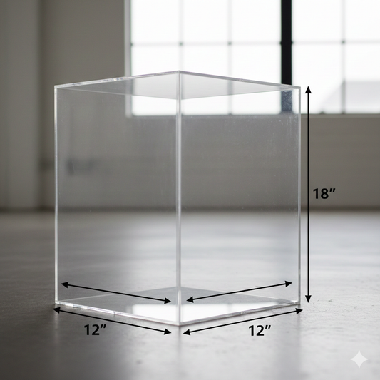 30 Custom Made Clear Acrylic Display Boxes