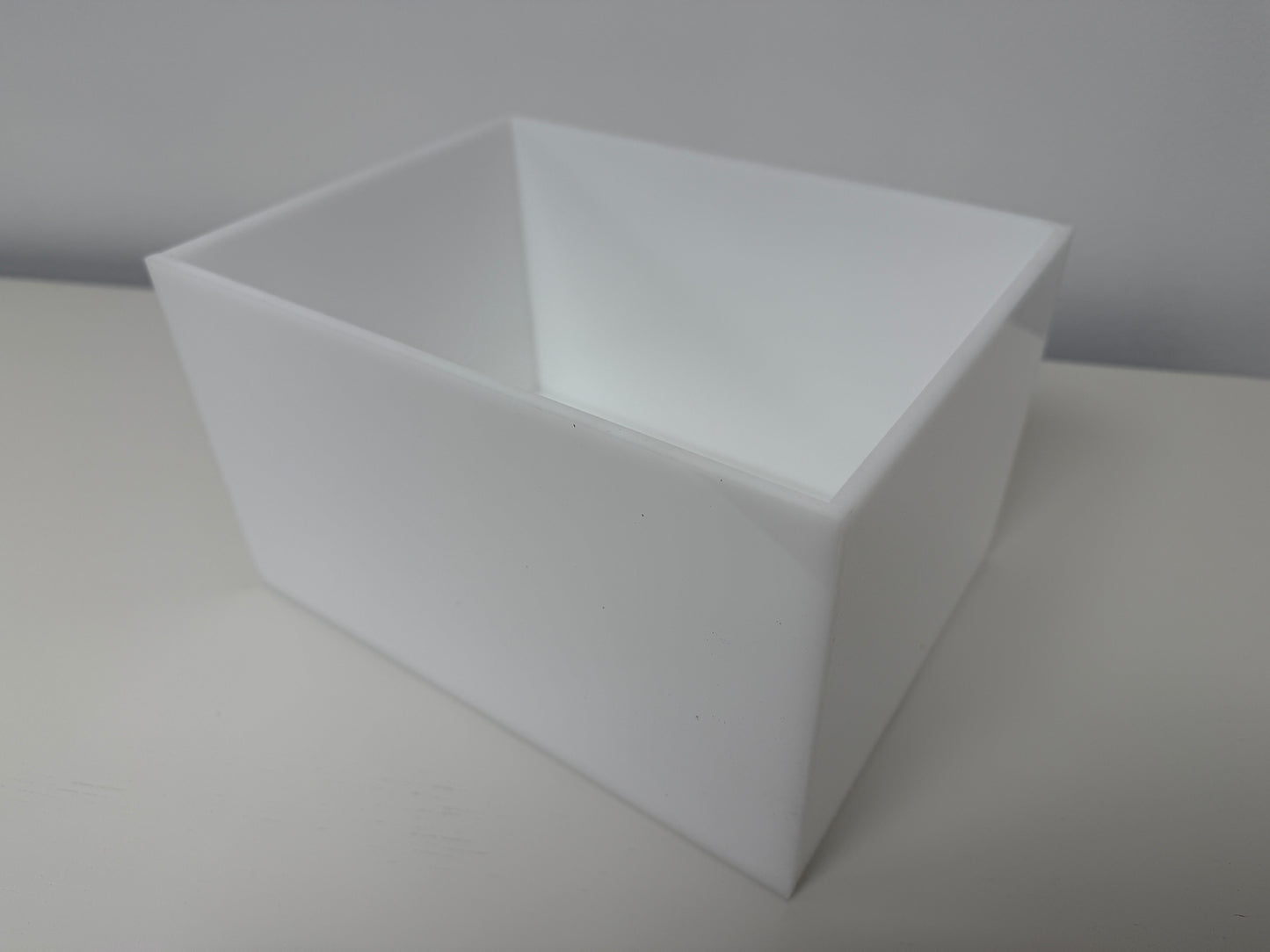 White / Black Acrylic 5-Sided Display Case - Custom Size