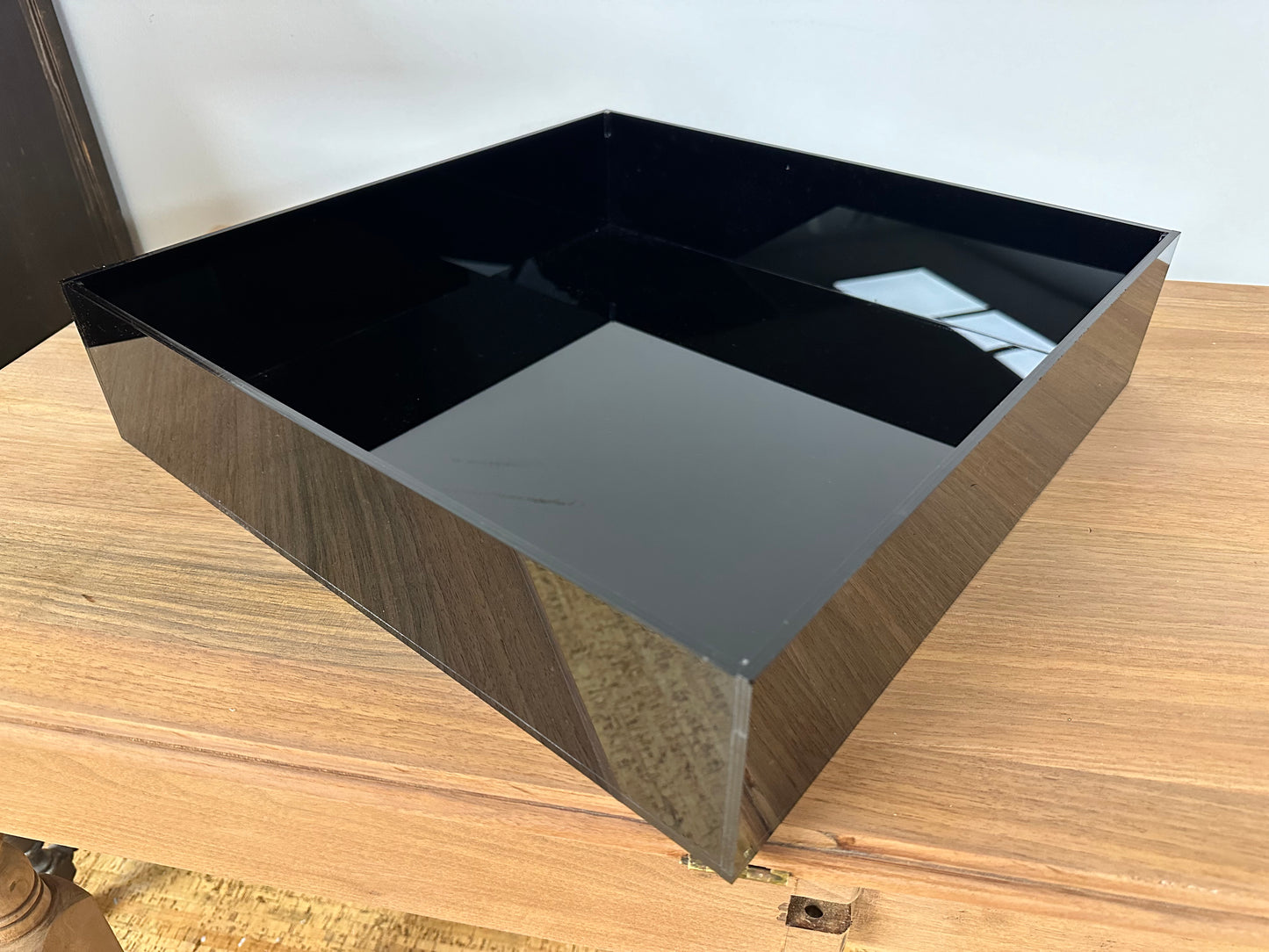 Custom made black acrylic display case