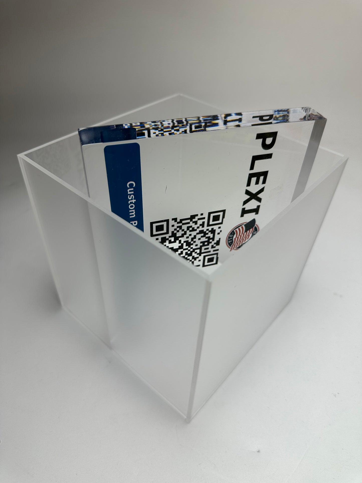 Frosted Acrylic Display Case, Box - Custom Size