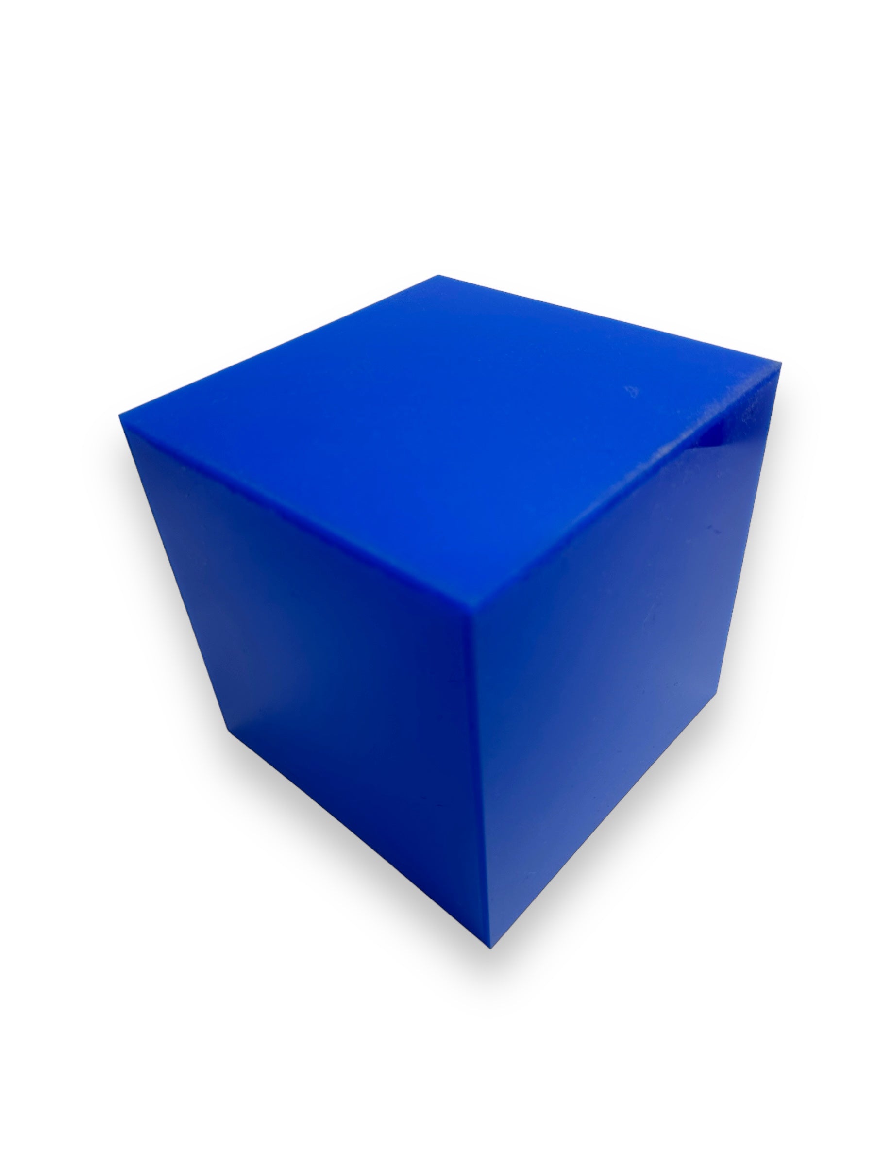 Blue custom made 5 sided acrylic box