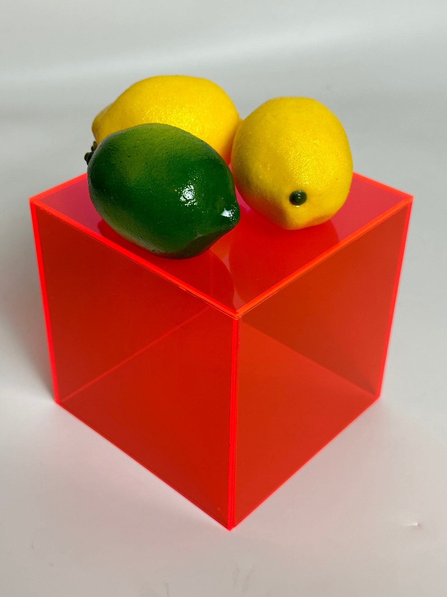 Fluorescent 5-Sided Acrylic Box - Custom Size