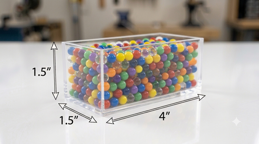 small Custom Made Clear Acrylic 5 Sided Display Boxes