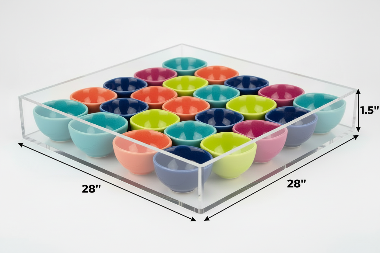 Custom Made Clear Acrylic Display Tray