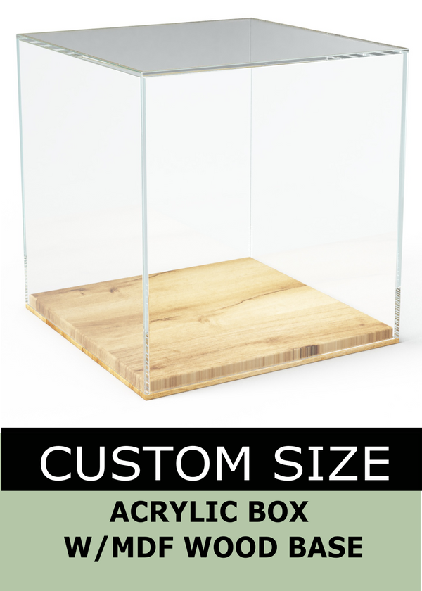 Acrylic Display Box With MDF Wood Base - Custom Size – Pleximart